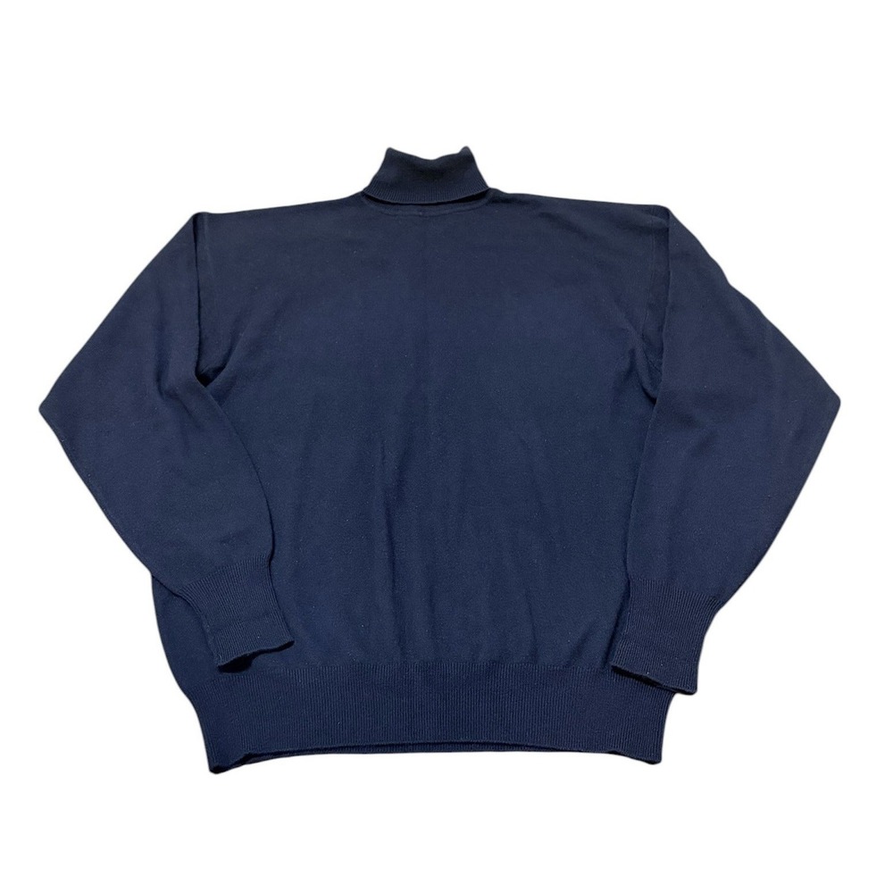 Vintage Polo Ralph Lauren 100% Cashmere Turtleneck Size XL Navy Blue 90s